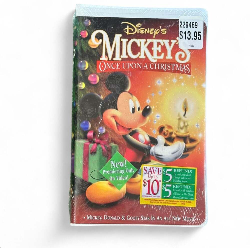 Disney's Mickey's Once Upon a Christmas VHS Tape Factory Sealed 1999